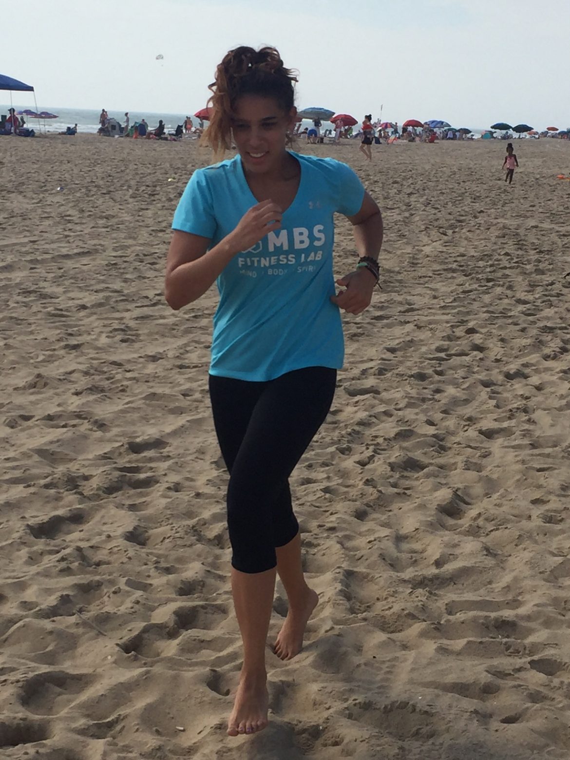 Jogging on beach with MBS Fitness